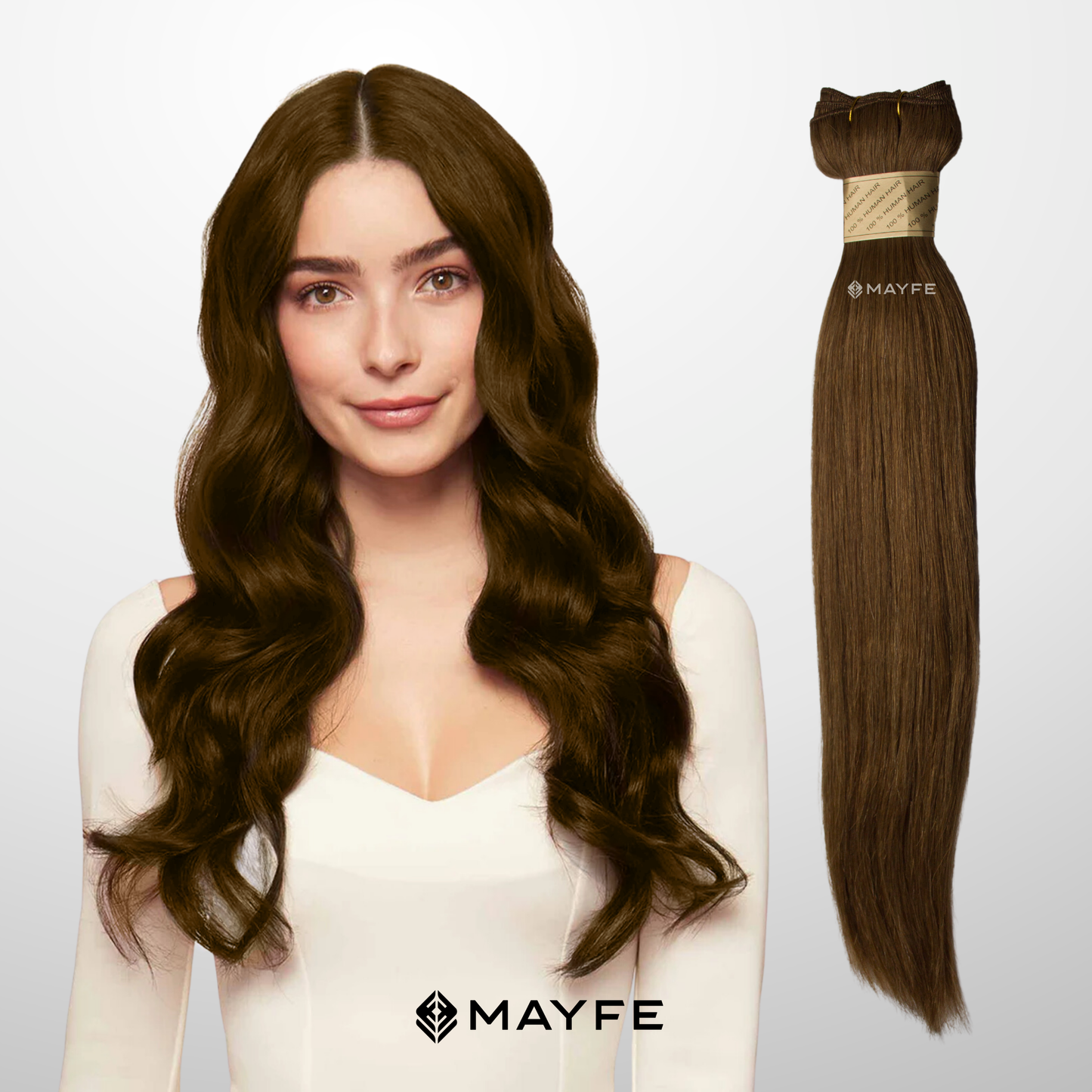 Extensión de cabello 100% natural tono #10