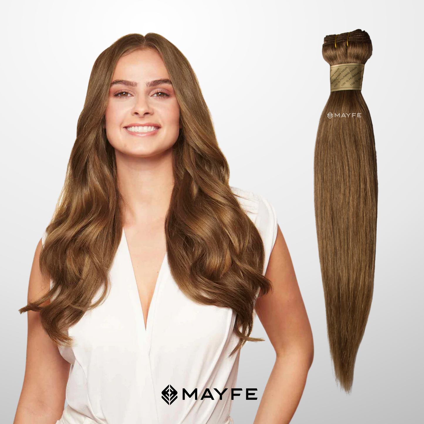 Extensión de cabello 100% natural tono #14