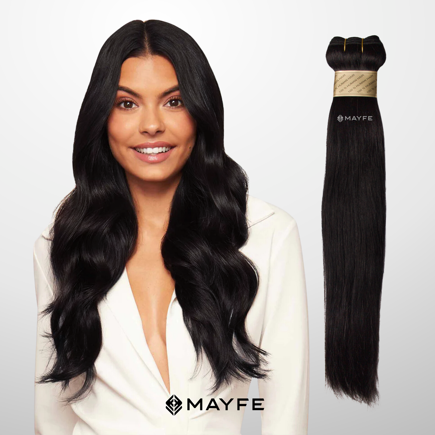 Extensión de cabello 100% natural tono #1B