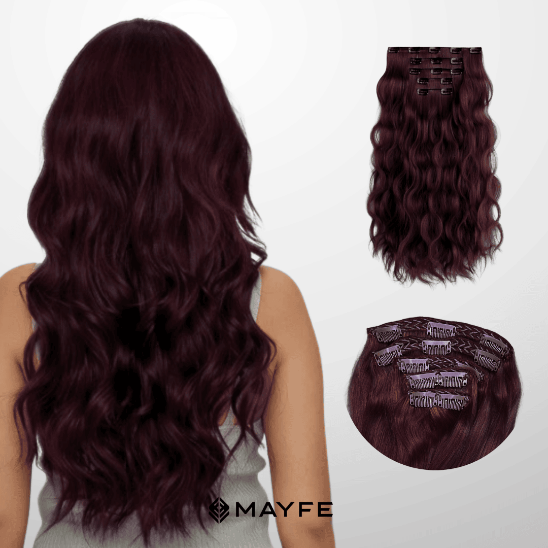 Extensiones Clip Cabello 100% Humano - Fácil Aplicación en Casa - Set 5 Cortinas 100g
