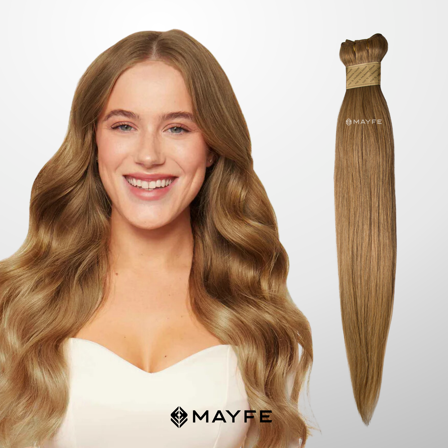Extensión de cabello 100% natural tono #27