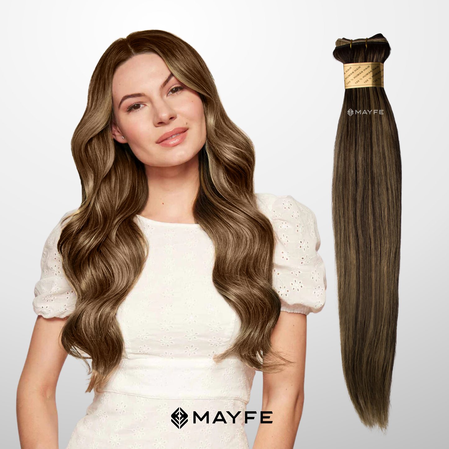Extensión de cabello 100% natural tono #2/613
