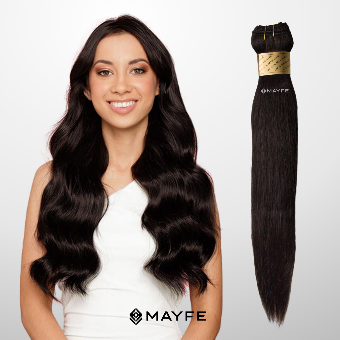 Extensión de cabello 100% natural tono #02