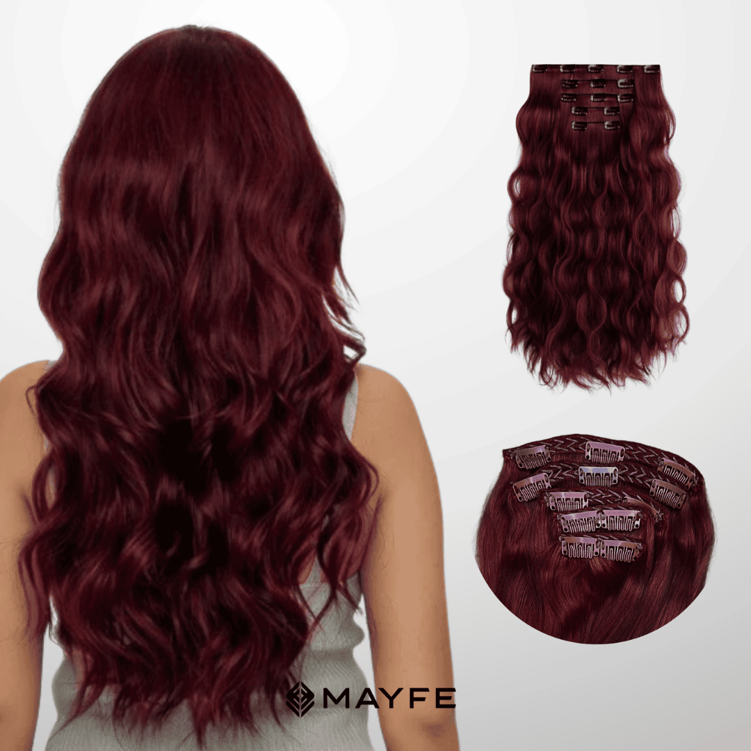 Extensiones Clip Cabello 100% Humano - Fácil Aplicación en Casa - Set 5 Cortinas 100g