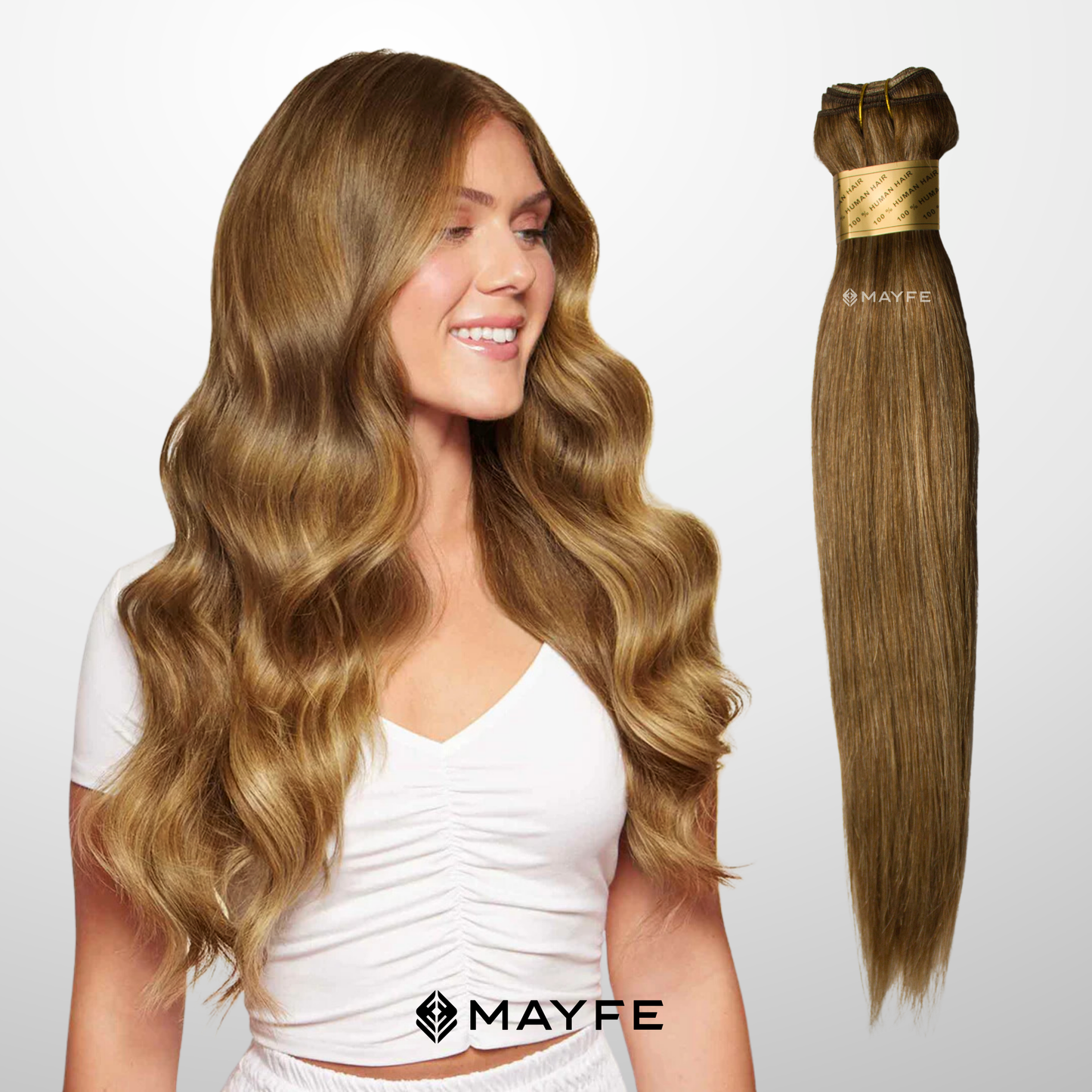 Extensión de cabello 100% natural tono #6/613