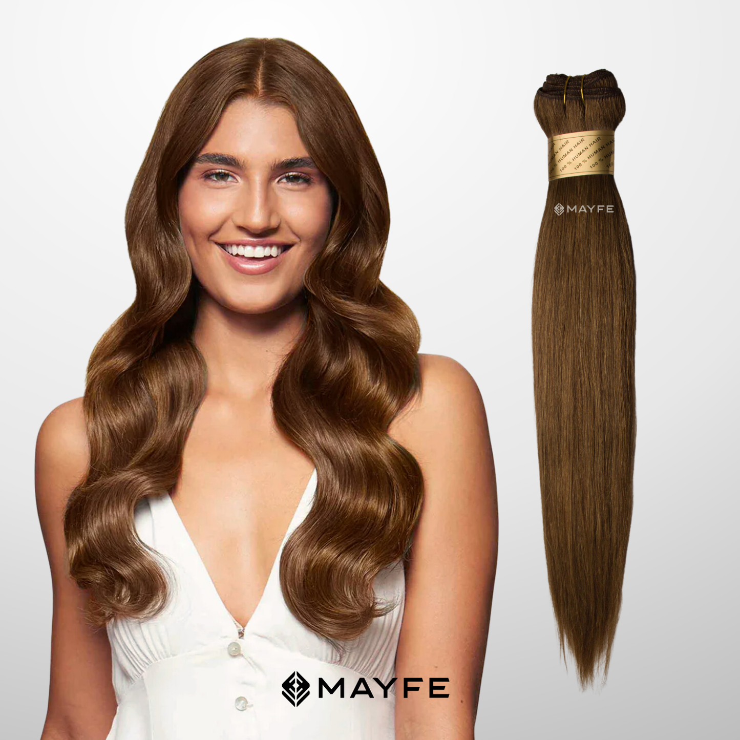 Extensión de cabello 100% natural tono #06
