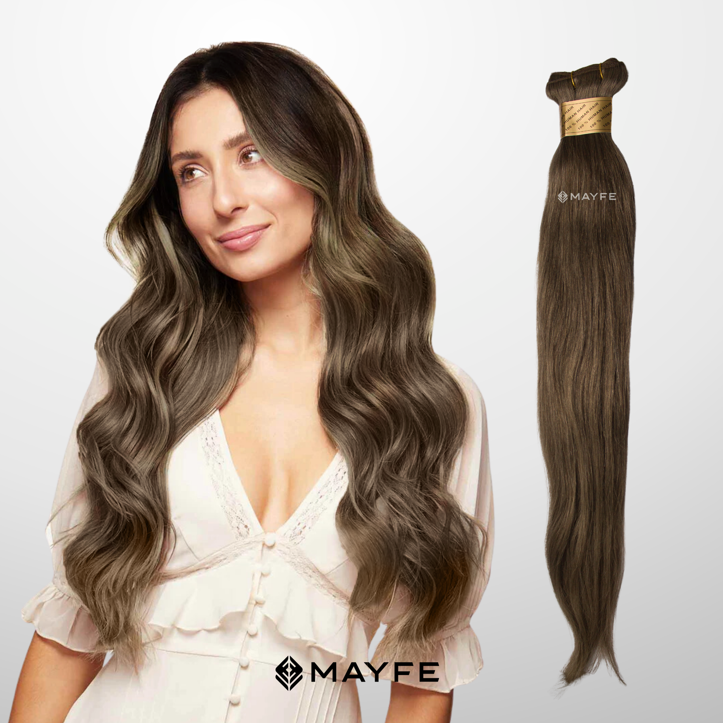 Extensión de cabello 100% natural tono #08