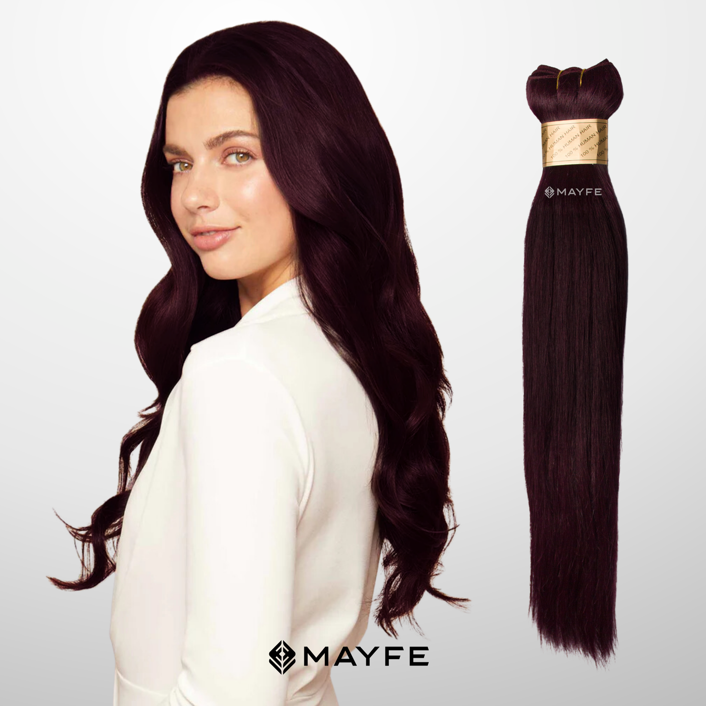 Extensión de cabello 100% natural tono #99J