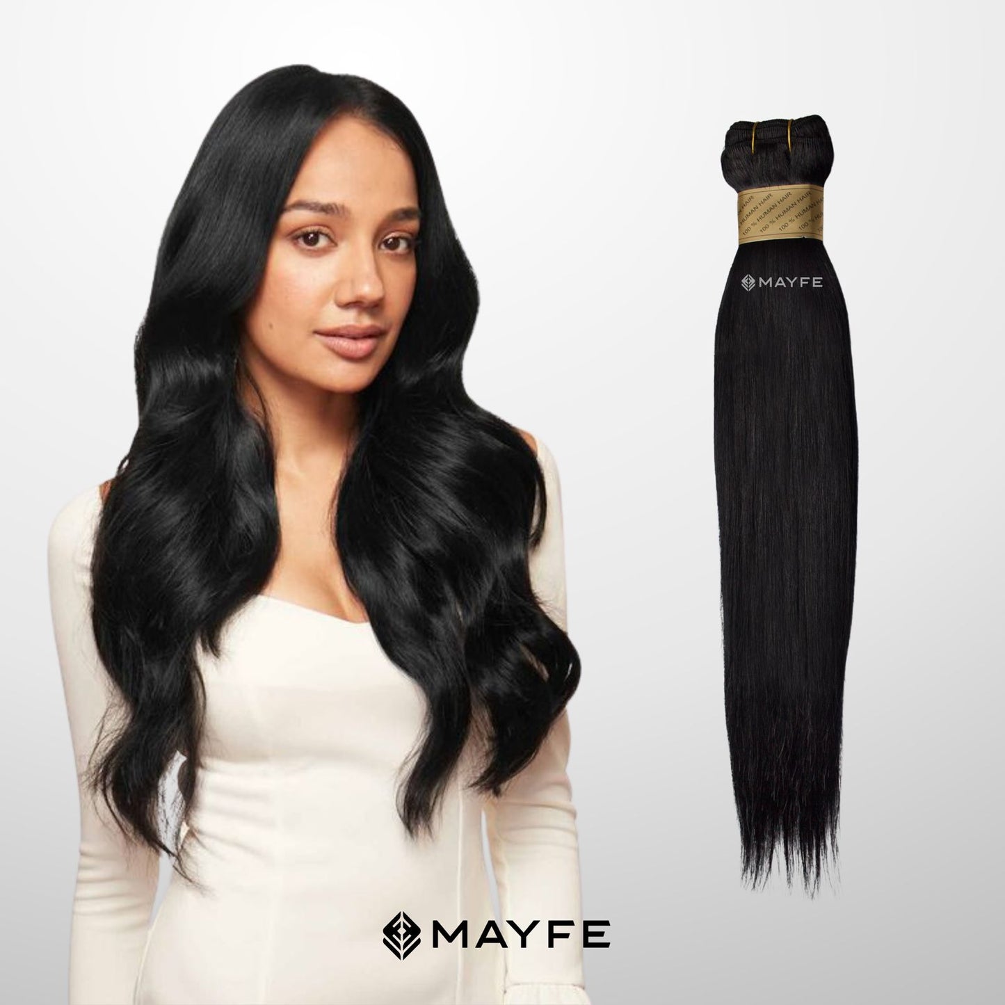 Extensión de cabello 100% natural tono #01