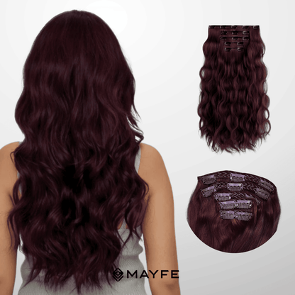Extensiones Clip Cabello 100% Humano - Fácil Aplicación en Casa - Set 5 Cortinas 100g