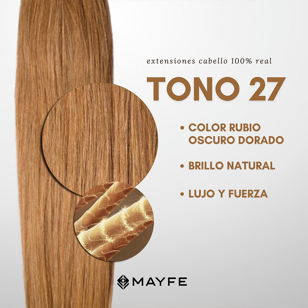 Extensión Clip 100g Rubio Dorado #27