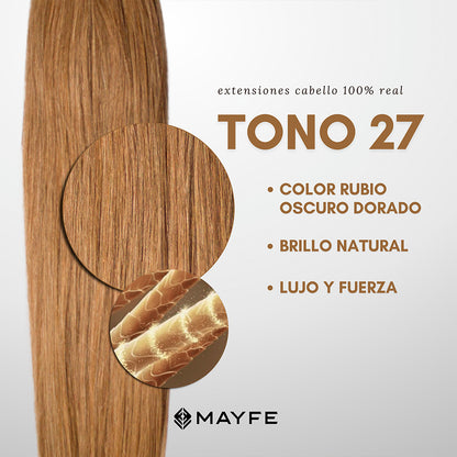 Extensión Clip 100g Rubio Dorado #27