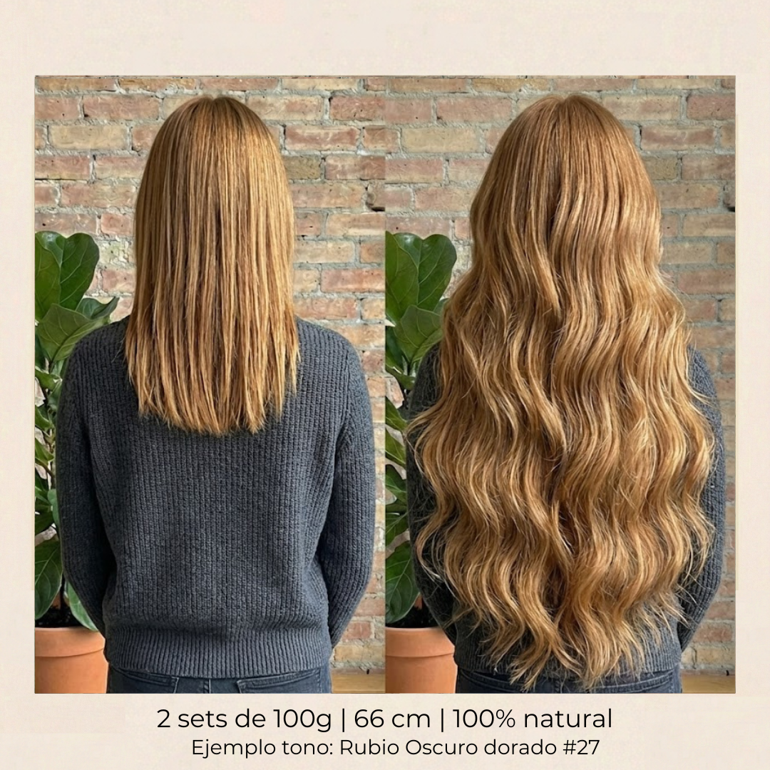 Extensión Clip 100g Rubio Dorado 