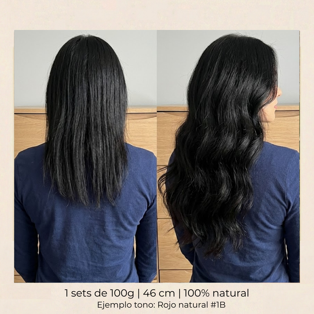 Extensión Clip 100g Negro natural 