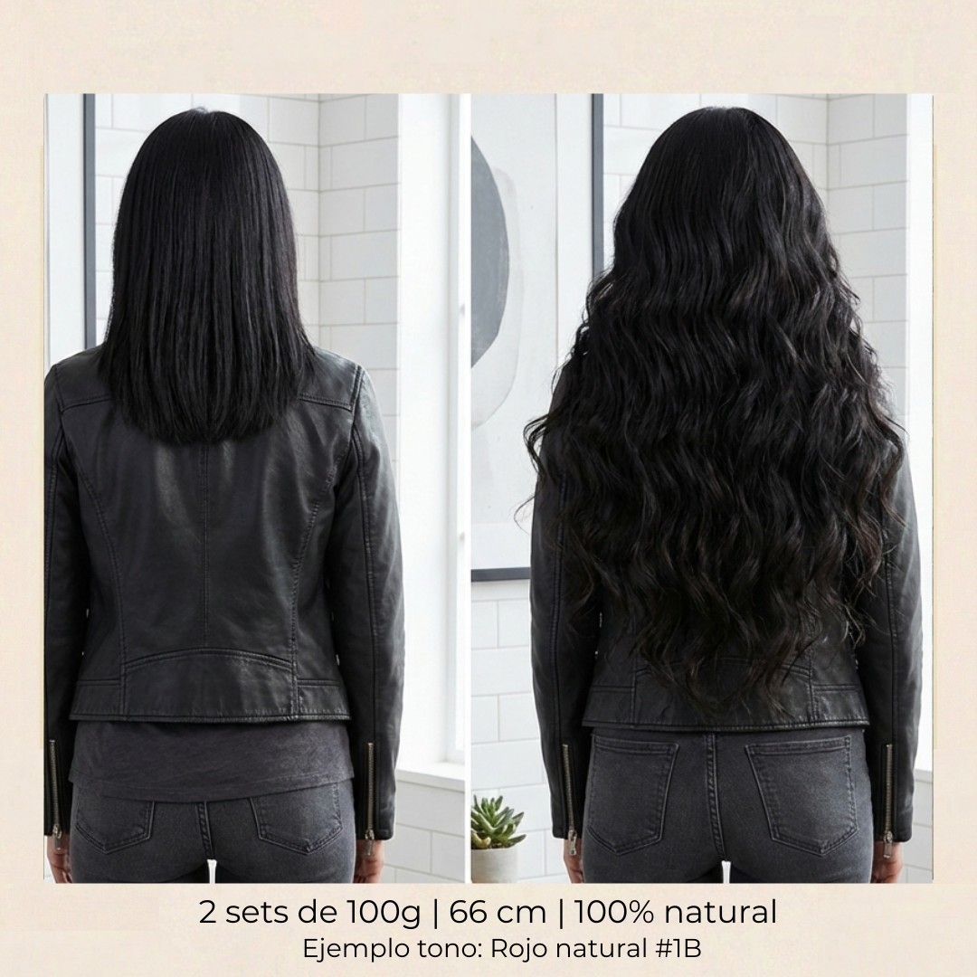 Extensión Clip 100g Negro natural 
