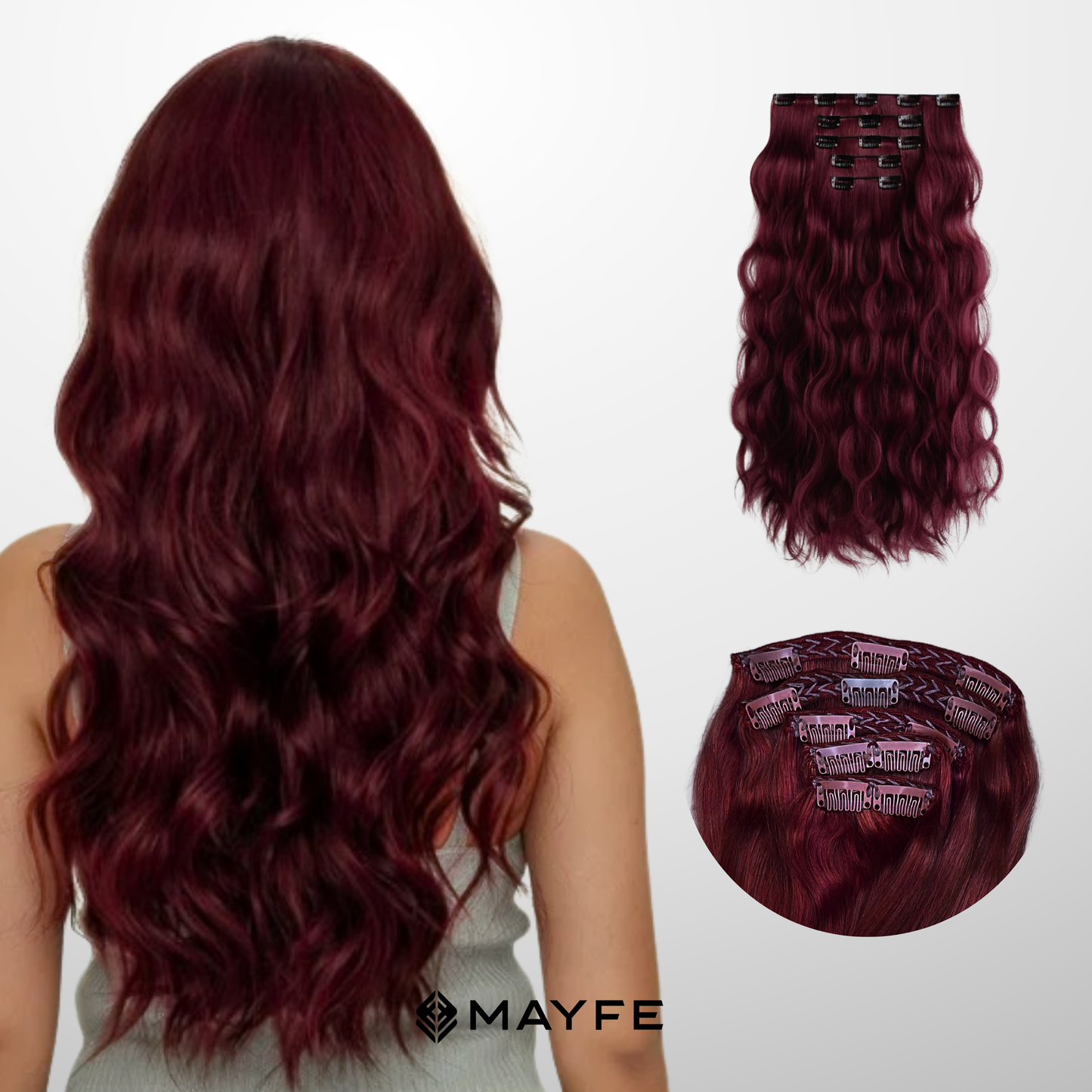 Extensión Clip 100g Rojo Caoba Oscuro #37