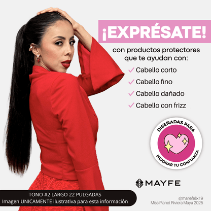 Extensiones Clip Cabello 100% Humano - Fácil Aplicación en Casa - Set 5 Cortinas 100g