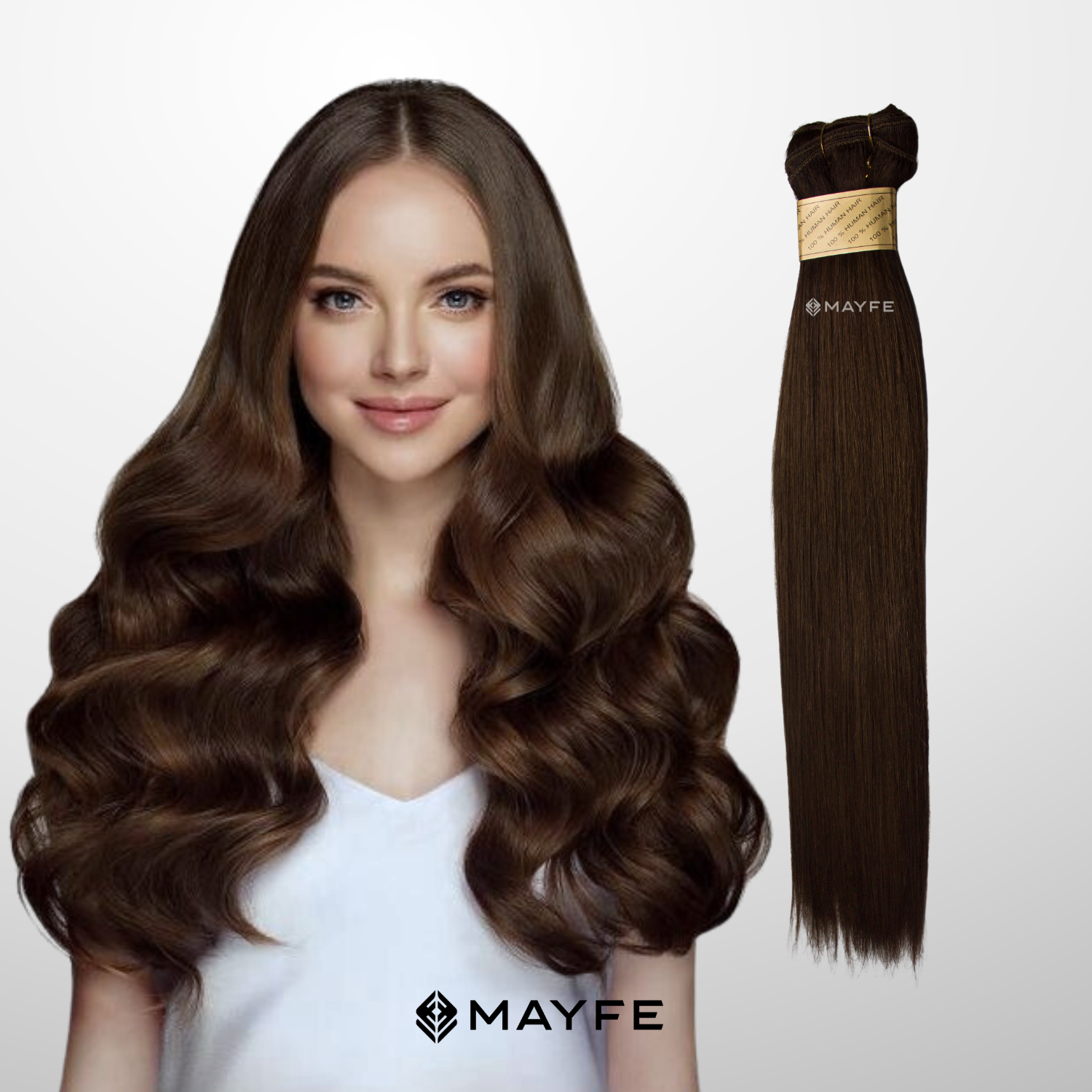 Extensión de cabello 100% natural tono 