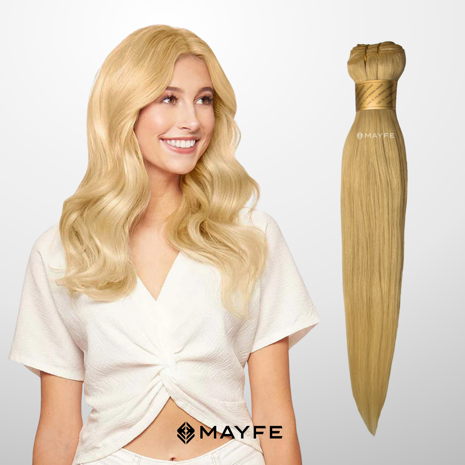 Extensión de cabello 100% natural tono 