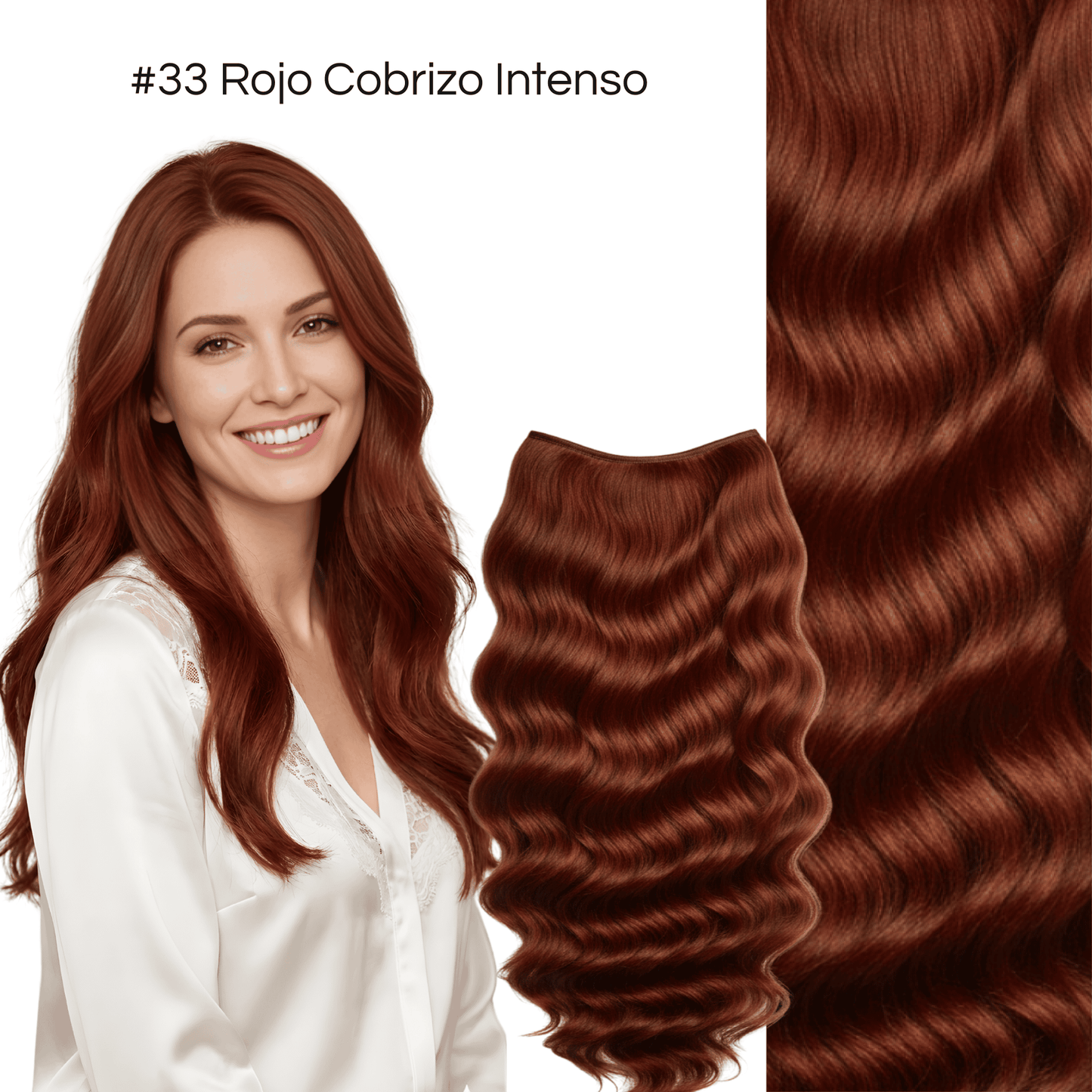 Extensión Clip 100g Rojo Cobrizo Intenso #33
