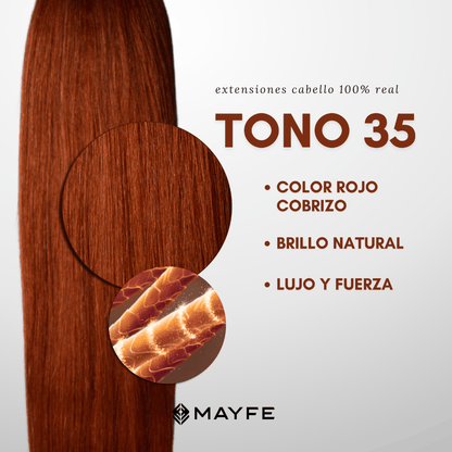 Extensión Clip 100g Rojo Cobrizo #35