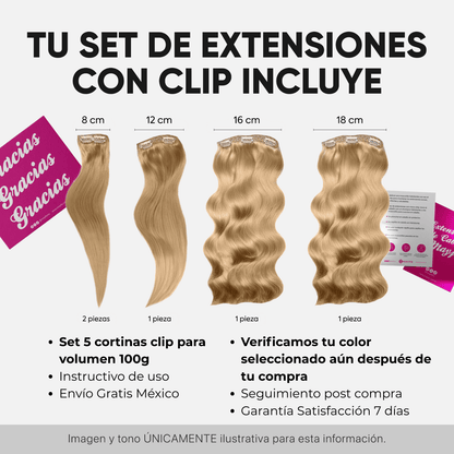 Extensión Clip 100g Castaño Rubio #06