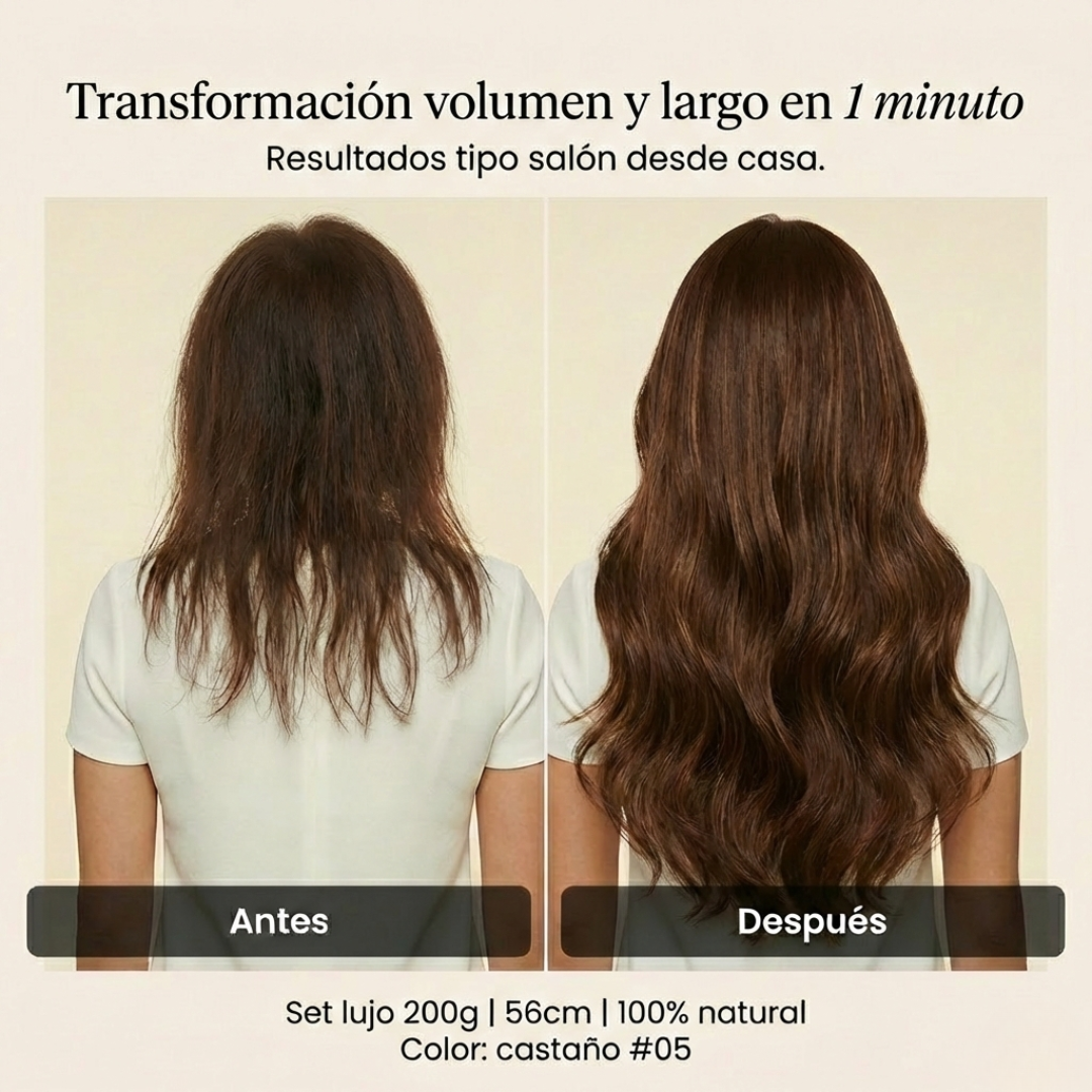 Extensión Clip 100g Castaño Chocolate Claro 