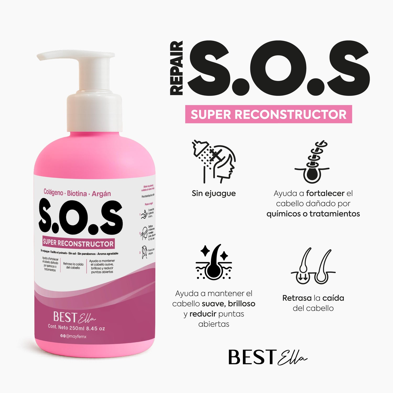 Reestructurante para peinar (para cabello maltratado)