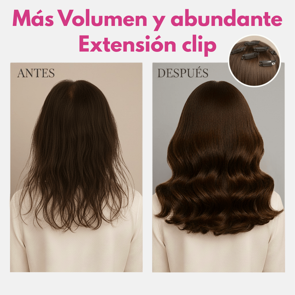 Más volumen mismo largo - Clip Cabello 100% Humano 100g