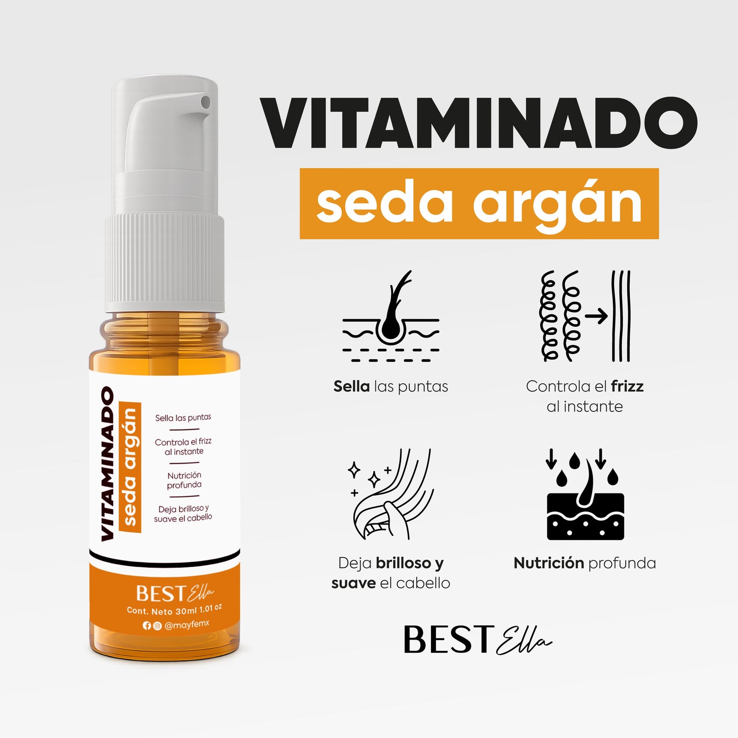 Vitaminado seda ARGAN (Cerrador de puntas)