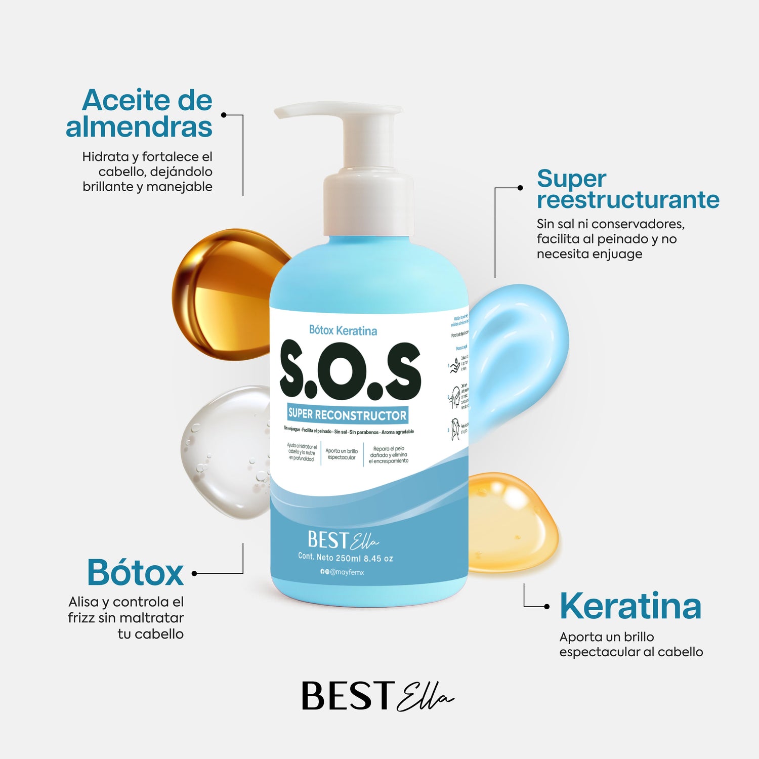 Reestructurante Botox Keratina para peinar
