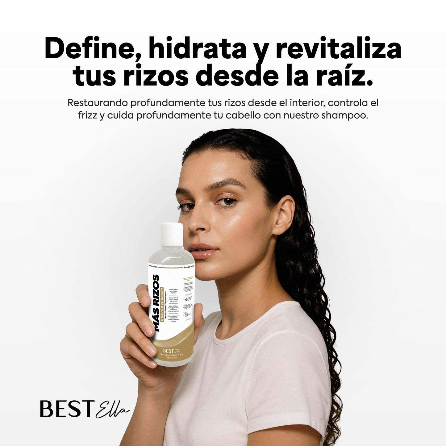 Shampoo Keratina y Almendras (Para cabello Rizado)