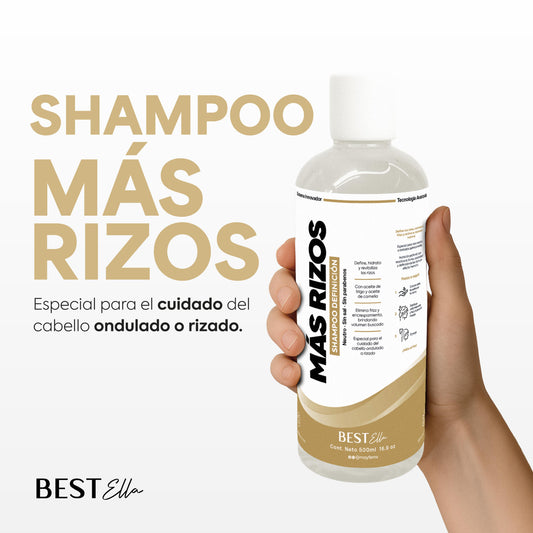 Shampoo Keratina y Almendras (Para cabello Rizado)