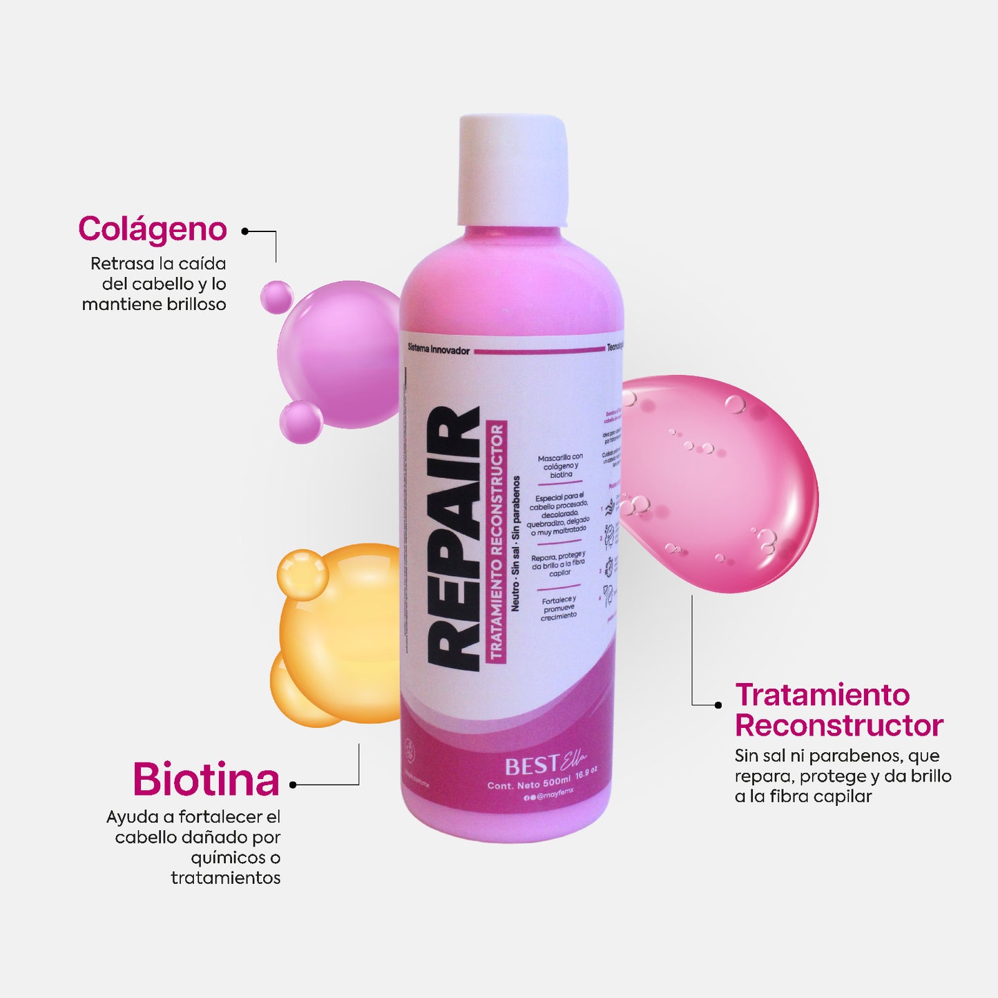 Mascarilla Repair de enjuague (Para cabello maltratado)