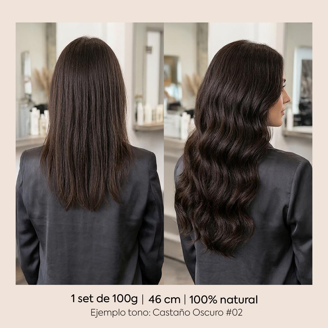 Extensión Clip 100g Castaño Oscuro 