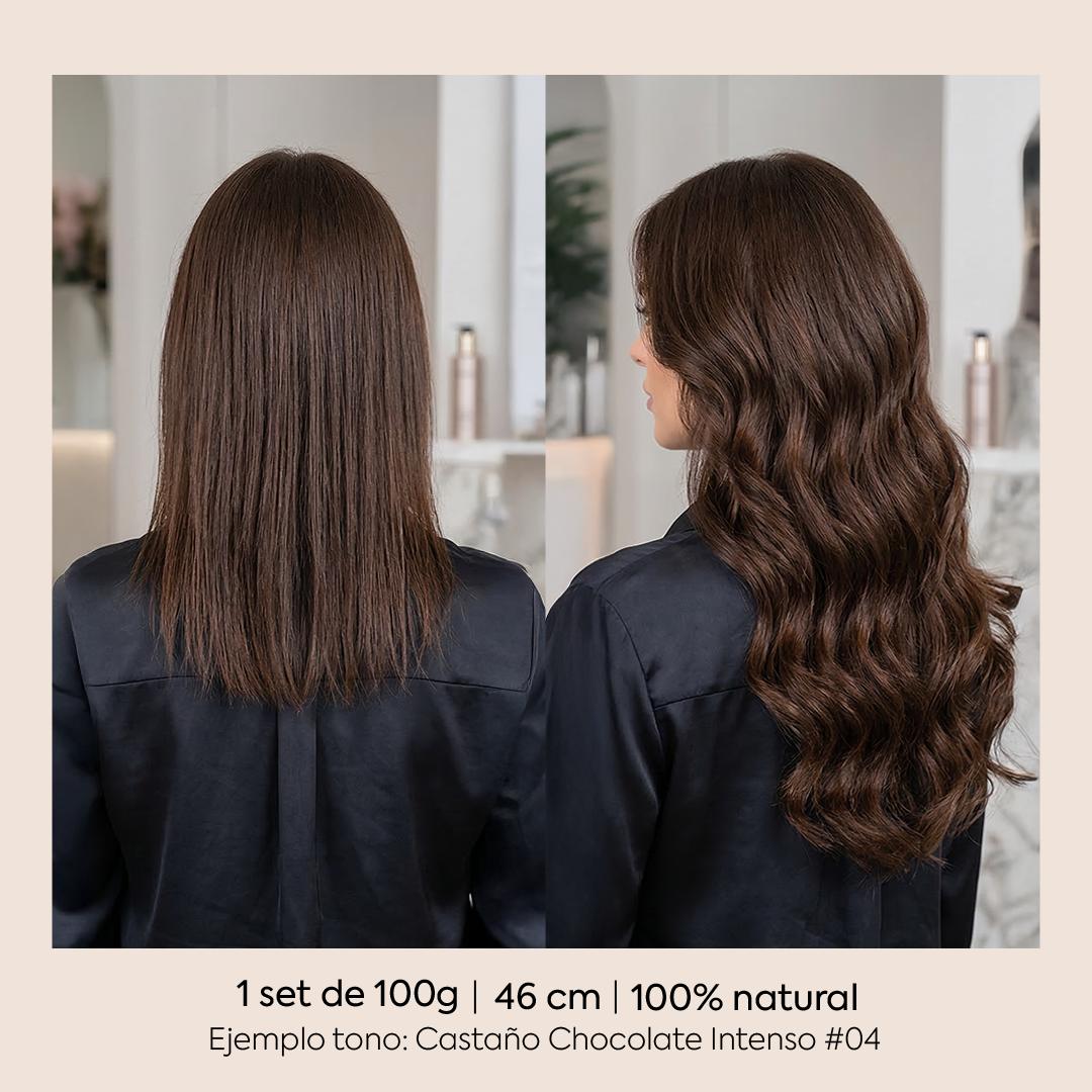 Extensión Clip 100g Castaño Chocolate Intenso 