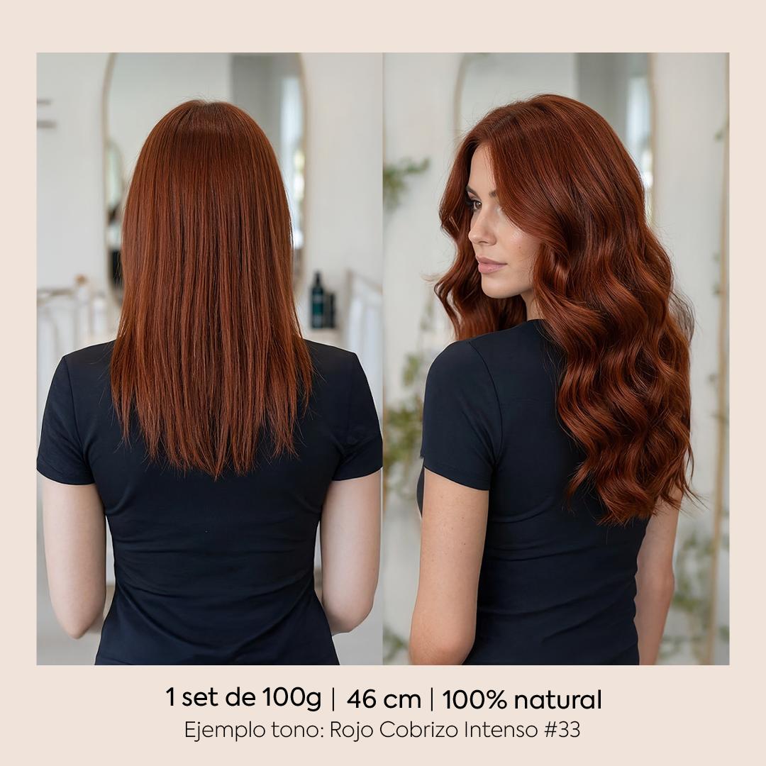 Extensión Clip 100g Rojo Cobrizo Intenso 