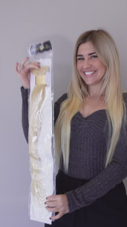 Más Largo abundante - Clip 5 Sets Cabello 100% Humano 200g